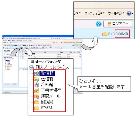 �摜Web���[���e�ʊm�F